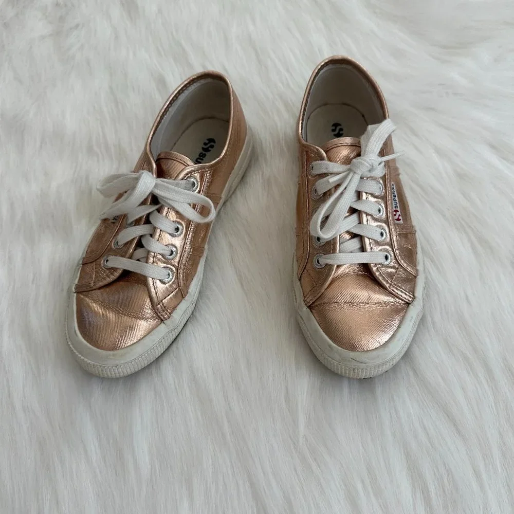 Superga Cotmetu Sneakers Tennis Shoes Rose Gold Metallic #S002HG0 - EU 36 / US 6